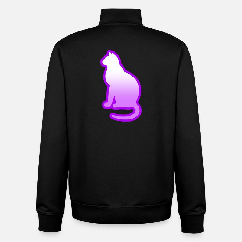 Cat - Unisex Organic Zip Sweatshirt by Stanley/Stella - black