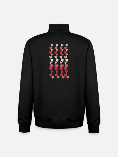 heart chain tissue - Unisex Organic Zip Sweatshirt by Stanley/Stella - black