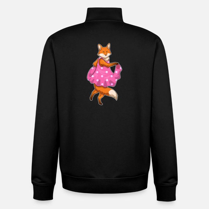 Robe à pois Fox - Sweat zippé unisexe en coton bio Stanley/Stella - noir