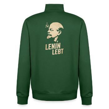 Lenin Lebt - Unisex Organic Zip Sweatshirt von Stanley/Stella - Flaschengrün - Hinten - AI Model Male 185 dark (185cm)