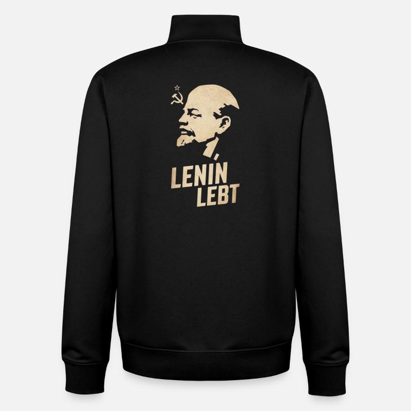 Lénine est vivant - Sweat zippé unisexe en coton bio Stanley/Stella - noir