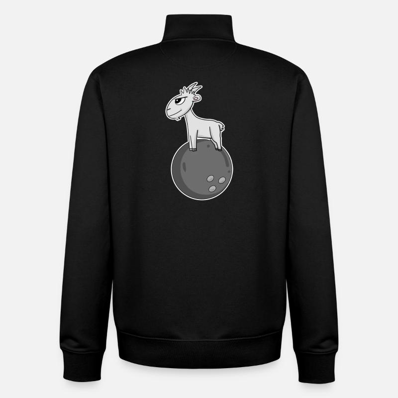 Ziege Bowling - Unisex Organic Zip Sweatshirt von Stanley/Stella - Schwarz