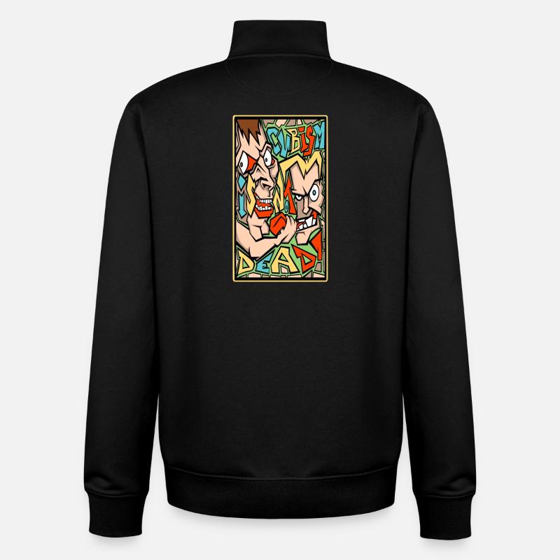 Cubisme - Sweat zippé unisexe en coton bio Stanley/Stella - noir