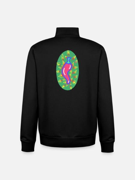 Feurige Chilischote - Unisex Organic Zip Sweatshirt von Stanley/Stella - Schwarz