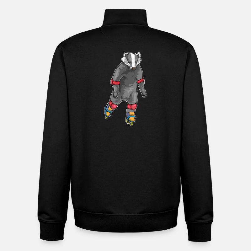 Dachs Inline skating Inline skates - Unisex Organic Zip Sweatshirt von Stanley/Stella - Schwarz