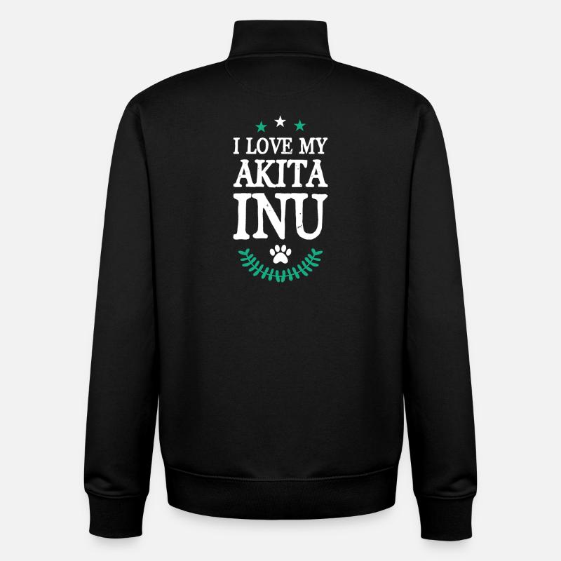 AKITA INU - Unisex Organic Zip Sweatshirt von Stanley/Stella - Schwarz