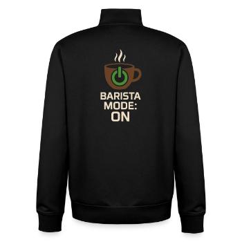 Barista Espresso Crew Kaffee Slinger Latte - Unisex Organic Zip Sweatshirt von Stanley/Stella - Schwarz - Hinten - AI Model Male 185 light (185cm)