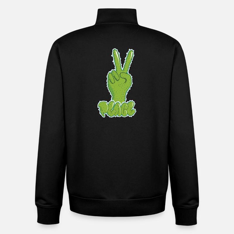 Graffiti Peace - Unisex Organic Zip Sweatshirt by Stanley/Stella - black