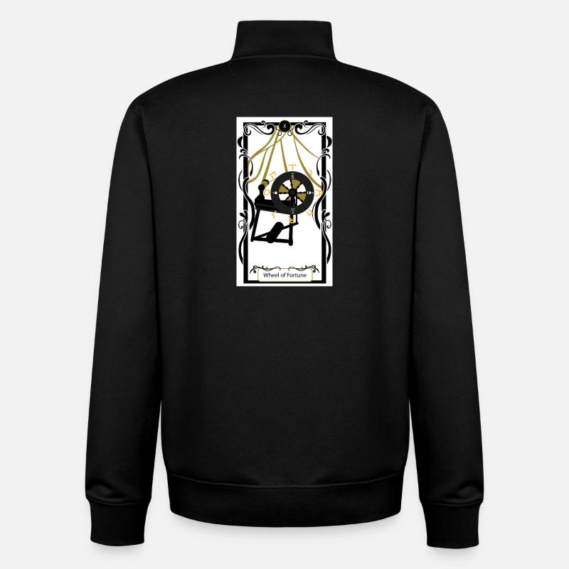 Roue de Fortune  - Sweat zippé unisexe en coton bio Stanley/Stella - noir