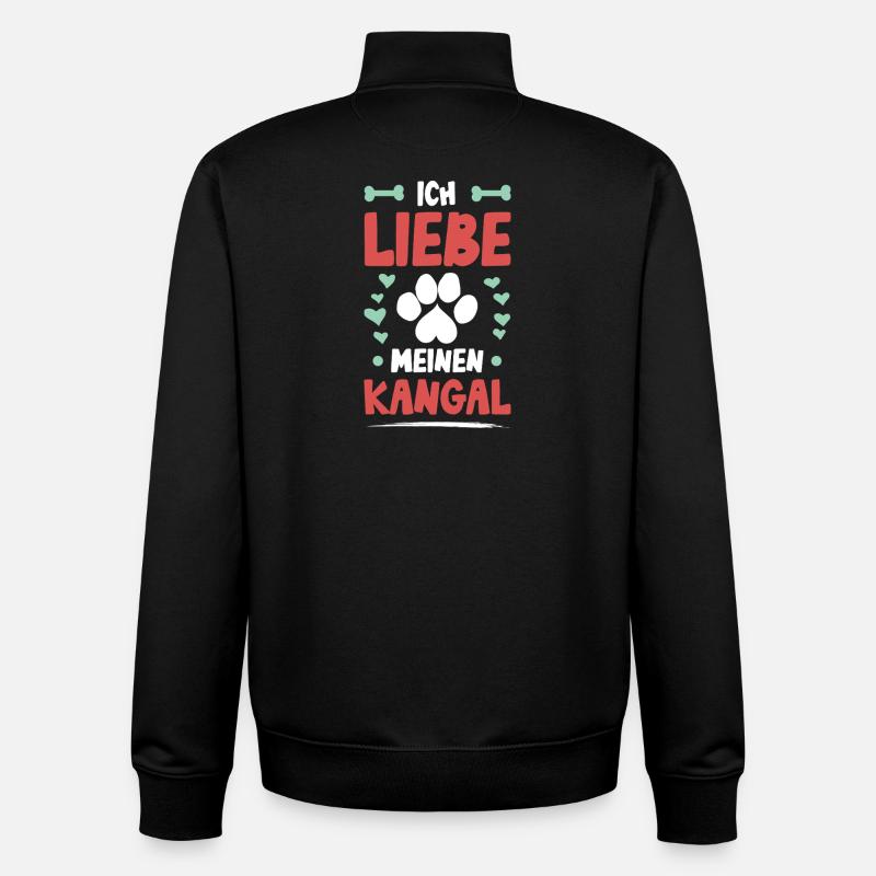 J’adore mon Kangal - Sweat zippé unisexe en coton bio Stanley/Stella - noir