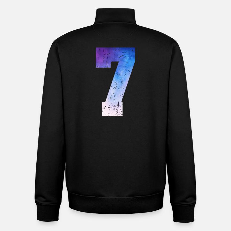 Issue 7 – 7th Anniversary Gift - Unisex Organic Zip Sweatshirt by Stanley/Stella - black