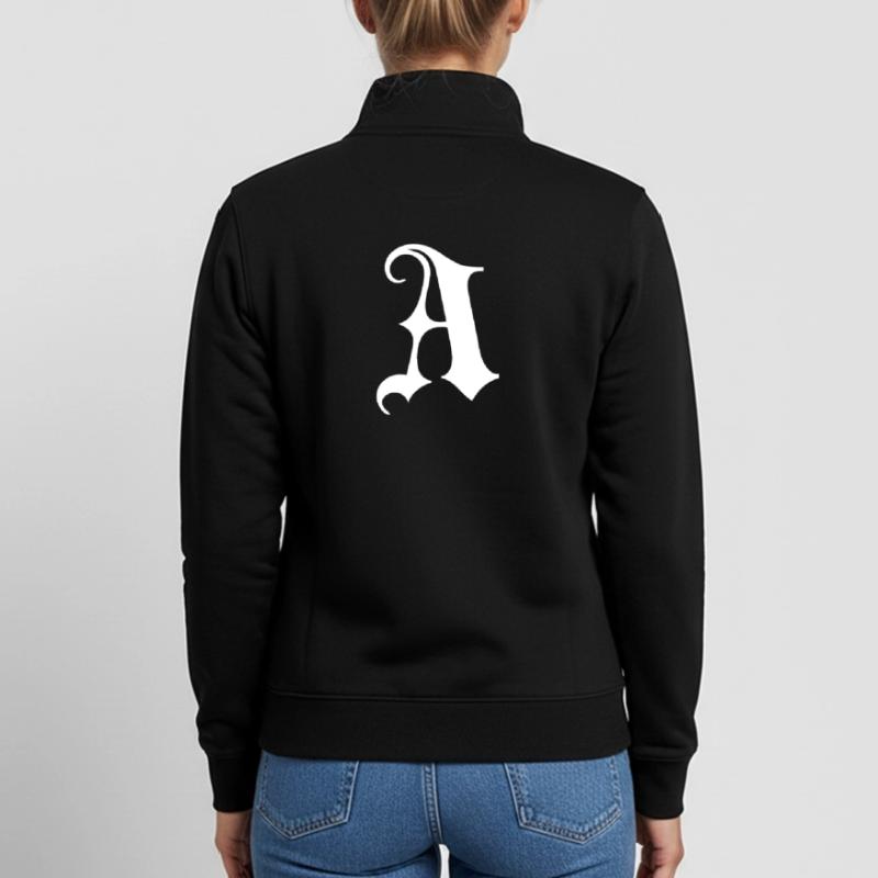 Gothic Monogram A Script Unisex Organic Zip Sweatshirt by Stanley/Stella