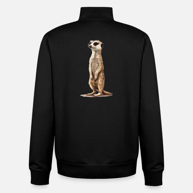 Meerkat Erdmännchen - Unisex Organic Zip Sweatshirt von Stanley/Stella - Schwarz