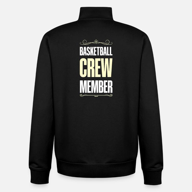 Équipe de basket-ball - Sweat zippé unisexe en coton bio Stanley/Stella - noir