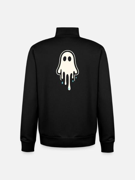 Melting Ghost Art - Unisex Organic Zip Sweatshirt by Stanley/Stella - black