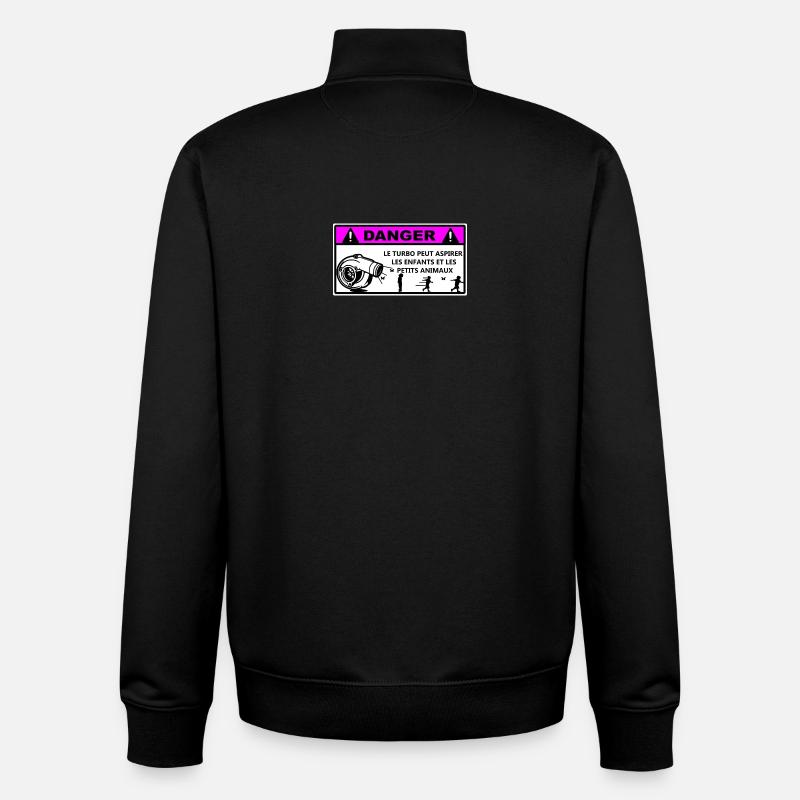 Danger - Sweat zippé unisexe en coton bio Stanley/Stella - noir