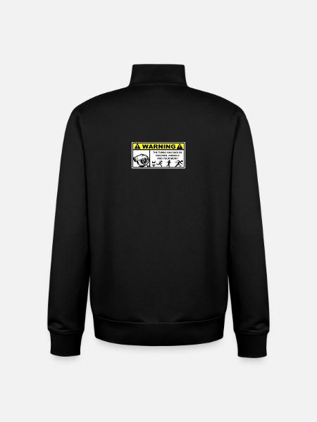 Turbo Race Warning - Unisex Organic Zip Sweatshirt by Stanley/Stella - black