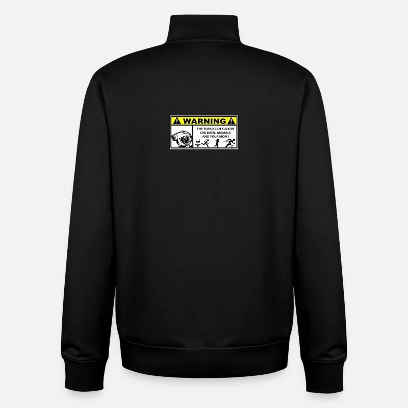 Turbo Race Warning - Unisex Organic Zip Sweatshirt by Stanley/Stella - black