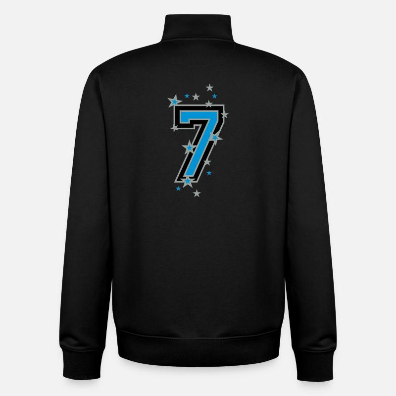 Die Nummer sechs 6 - Unisex Organic Zip Sweatshirt von Stanley/Stella - Schwarz