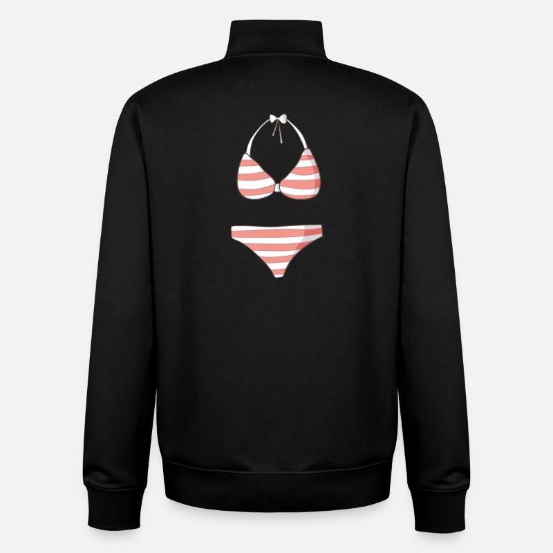 bikini - Unisex Organic Zip Sweatshirt by Stanley/Stella - black