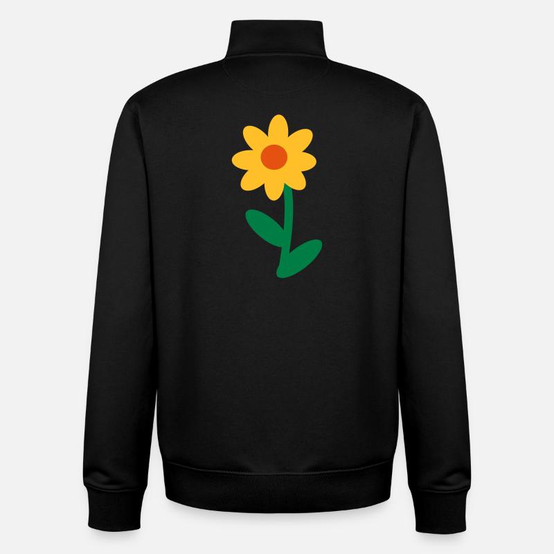De fleur - Sweat zippé unisexe en coton bio Stanley/Stella - noir