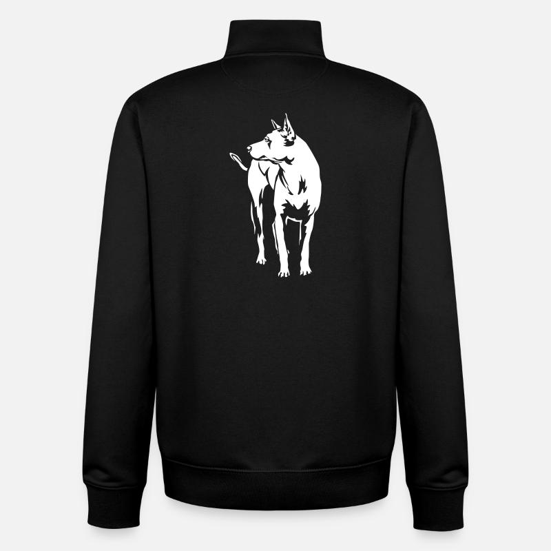 Thai Ridgeback « Black Edition » - Sweat zippé unisexe en coton bio Stanley/Stella - noir