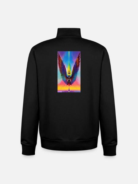 Wings of Liberation - Unisex Organic Zip Sweatshirt by Stanley/Stella - black