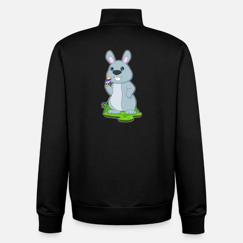 Bunny Popsicles - Unisex Organic Zip Sweatshirt by Stanley/Stella - black
