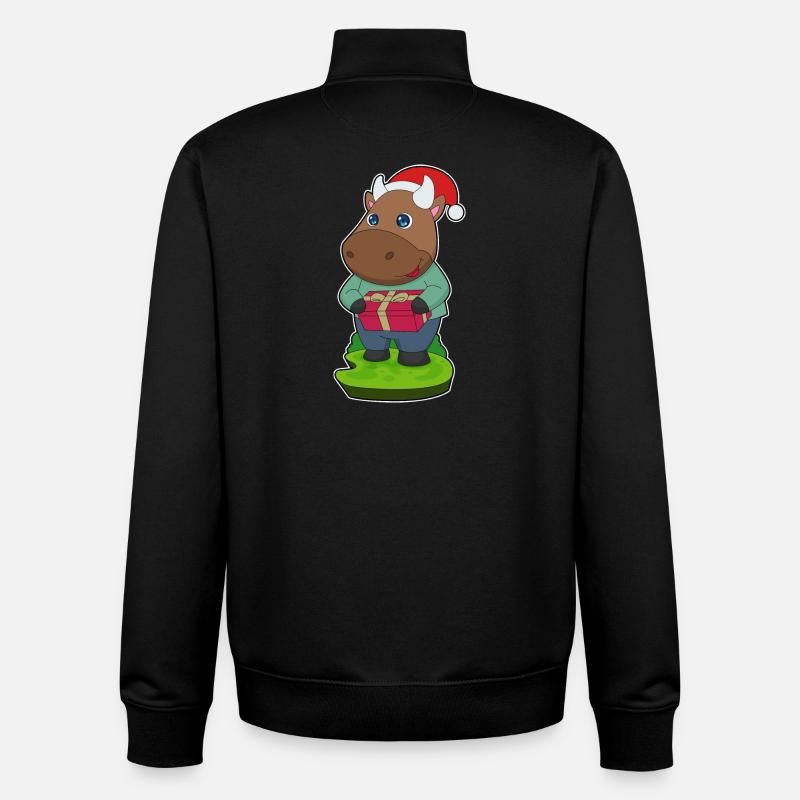 Taurus Christmas Package - Unisex Organic Zip Sweatshirt by Stanley/Stella - black