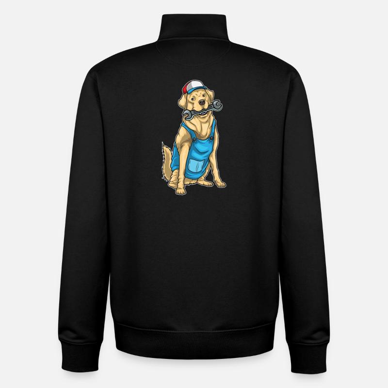 Clé d’artisanat Labrador - Sweat zippé unisexe en coton bio Stanley/Stella - noir