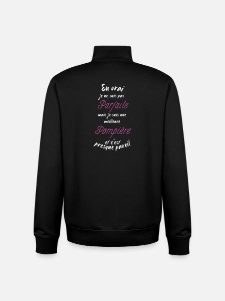 I'm the best Firefighter - Unisex Organic Zip Sweatshirt by Stanley/Stella - black