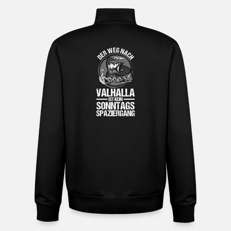 Mittelalter Schildwall Mittelaltermarkt Wikinger - Unisex Organic Zip Sweatshirt von Stanley/Stella - Schwarz