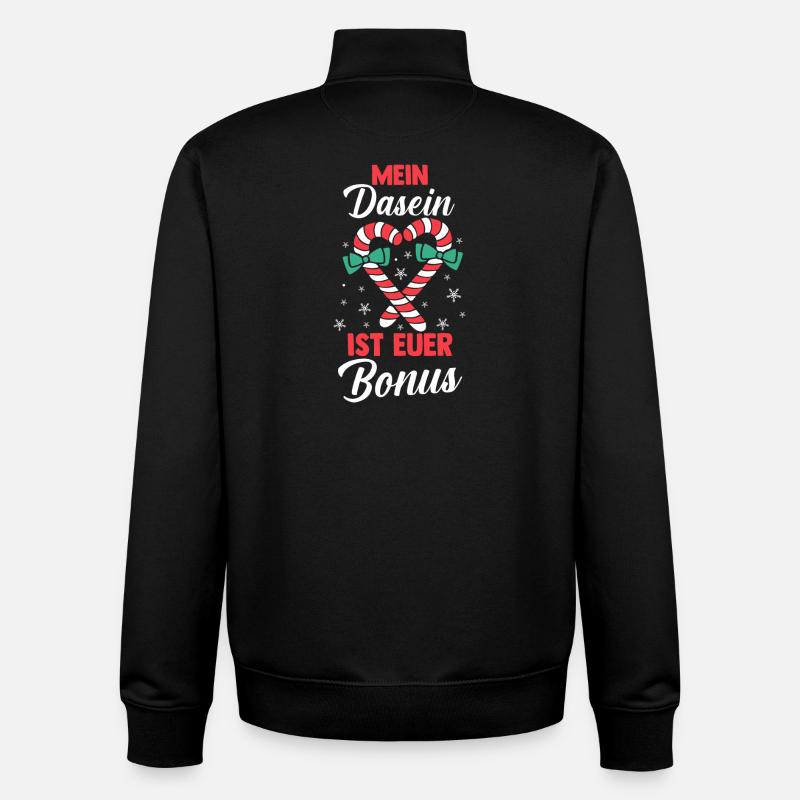 Noël du Père Noël - Sweat zippé unisexe en coton bio Stanley/Stella - noir