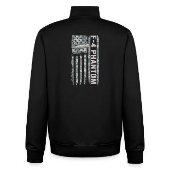 F-4 Phantom Amerikanische Flagge Militärtarnung F4 - Unisex Organic Zip Sweatshirt von Stanley/Stella - Schwarz - Hinten - AI Model Male 185 light (185cm)