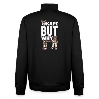 Okapi Lovers Okapi Animal Rare Wildlife Love - Unisex Organic Zip Sweatshirt by Stanley/Stella - black - Back - AI Model Male 185 light (185cm)