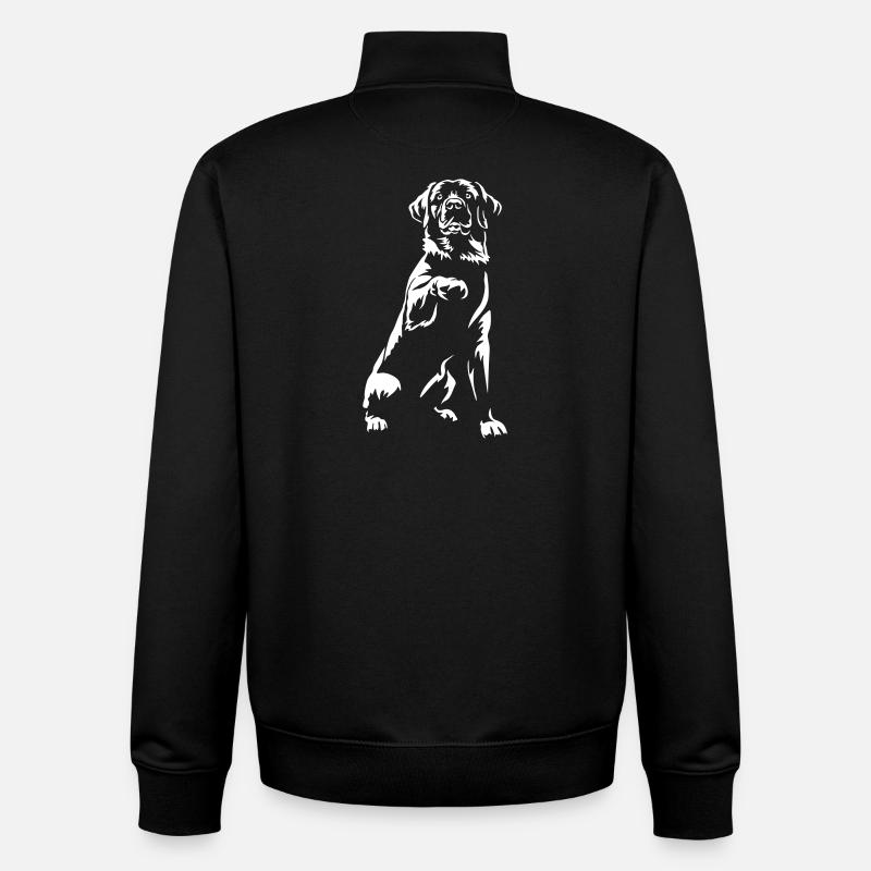 Labrador « Édition Noire » - Sweat zippé unisexe en coton bio Stanley/Stella - noir
