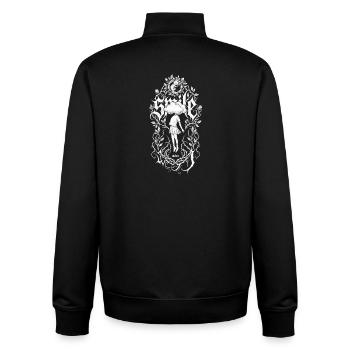 Cloud head in the foliage - Unisex Organic Zip Sweatshirt by Stanley/Stella - black - Back - AI Model Male 185 light (185cm)