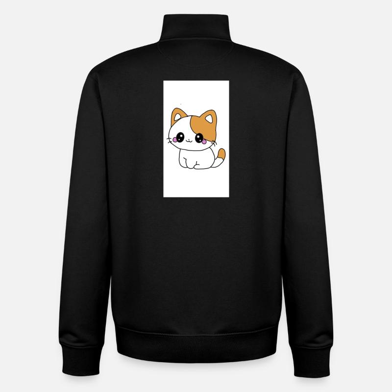 Kawaii-Kätzchen - Unisex Organic Zip Sweatshirt von Stanley/Stella - Schwarz