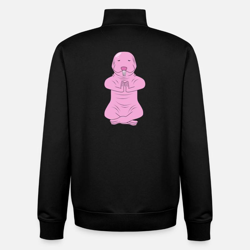 Chiot de sable - Sweat zippé unisexe en coton bio Stanley/Stella - noir