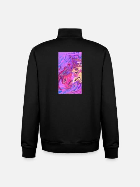 Farbwirbel Pastellmarmor Trio - Unisex Organic Zip Sweatshirt von Stanley/Stella - Schwarz