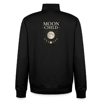 Moon Child – Chemise spirituelle mystique avec Mon - Sweat zippé unisexe en coton bio Stanley/Stella - noir - Dos - AI Model Male 185 light (185cm)