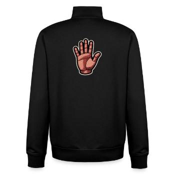 Vintage Patch-Hand Illustration - Unisex Organic Zip Sweatshirt von Stanley/Stella - Schwarz - Hinten - AI Model Male 185 light (185cm)