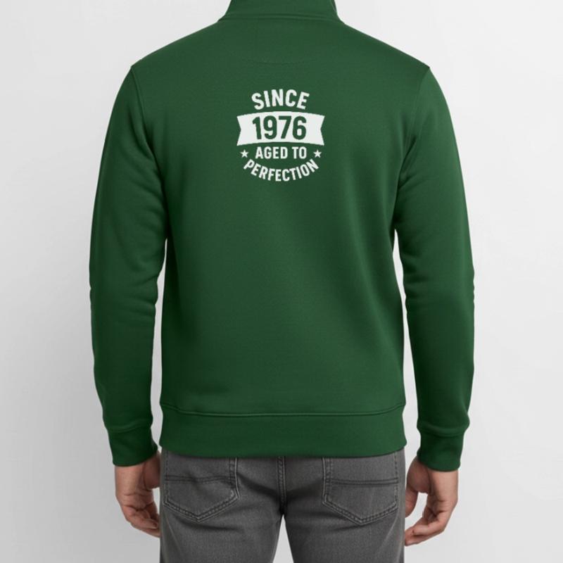 1976 – 50 Jahre Pullover oder Hemd als Geschenk Unisex Organic Zip Sweatshirt von Stanley/Stella