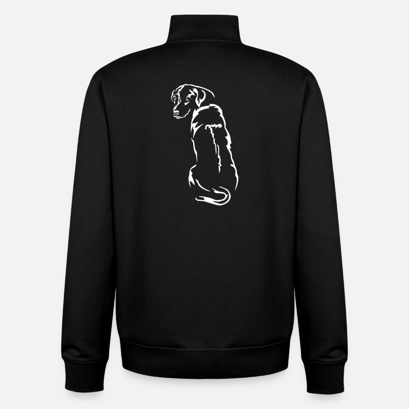 Rhodesian Ridgeback « Black Edition » - Sweat zippé unisexe en coton bio Stanley/Stella - noir