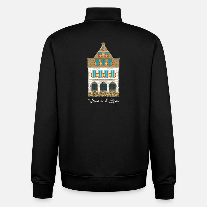Werne a. d. Lippe, Historisches Rathaus - Unisex Organic Zip Sweatshirt von Stanley/Stella - Schwarz