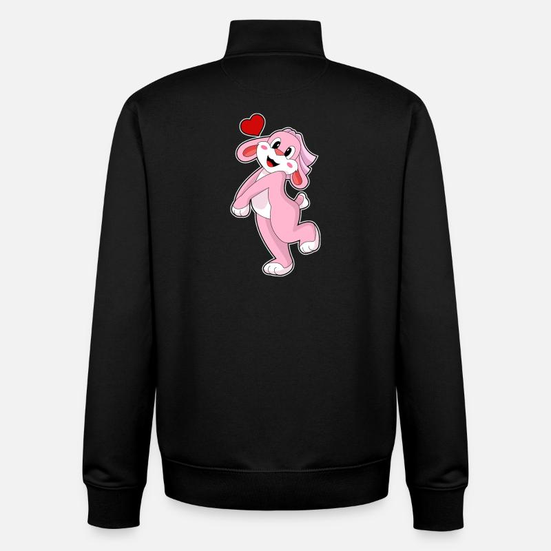 Rabbit Bride Veil Wedding - Unisex Organic Zip Sweatshirt by Stanley/Stella - black