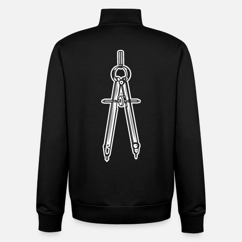 Cercle d’architecture - Sweat zippé unisexe en coton bio Stanley/Stella - noir