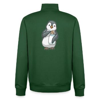 Biscuit pingouin - Sweat zippé unisexe en coton bio Stanley/Stella - vert bouteille - Dos - AI Model Male 185 dark (185cm)