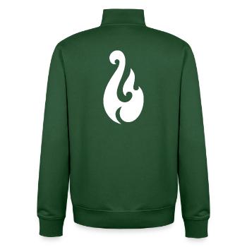 Maui's hook - Unisex Organic Zip Sweatshirt by Stanley/Stella - bottle green - Back - AI Model Male 185 dark (185cm)