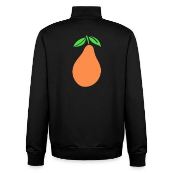 Design Fruits Green Oranges Mango - Unisex Organic Zip Sweatshirt by Stanley/Stella - black - Back - AI Model Male 185 light (185cm)